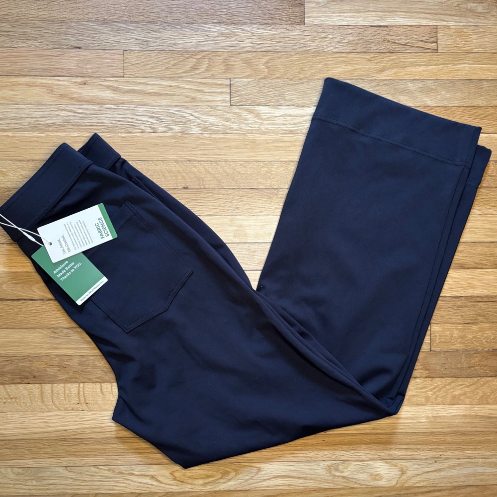 Halara Halo Tek Air Pants Womens XS Black High Waisted Wide Leg Minimalist NWT